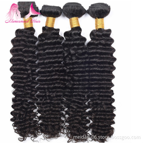 High Quality Unprocessed Raw Brazilian Curl Virgin Hair Weaving Bundles, Wholesale Deep Curly Hair Extension Bundles